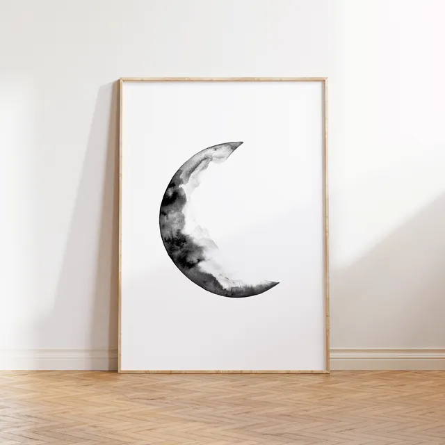 Moon Watercolour Print