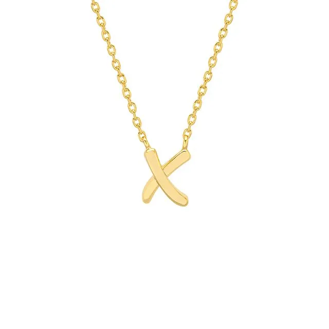 Kiss Necklace - Gold Plated - WITH LOVE