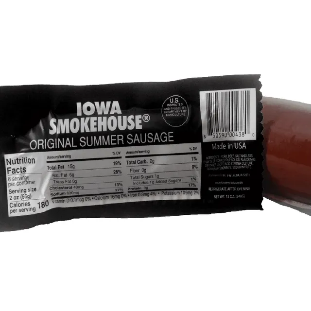 12 oz Summer Sausage Original (12/case)