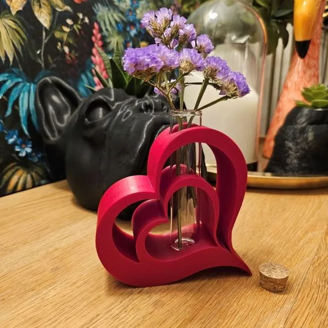 Double Heart Mini Vase Propagator Plant Pot