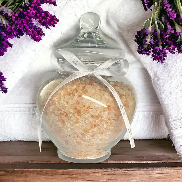 Himalayan Lavender & Chamomile Bath Salts with Shea Butter - 1kg in a glass jar