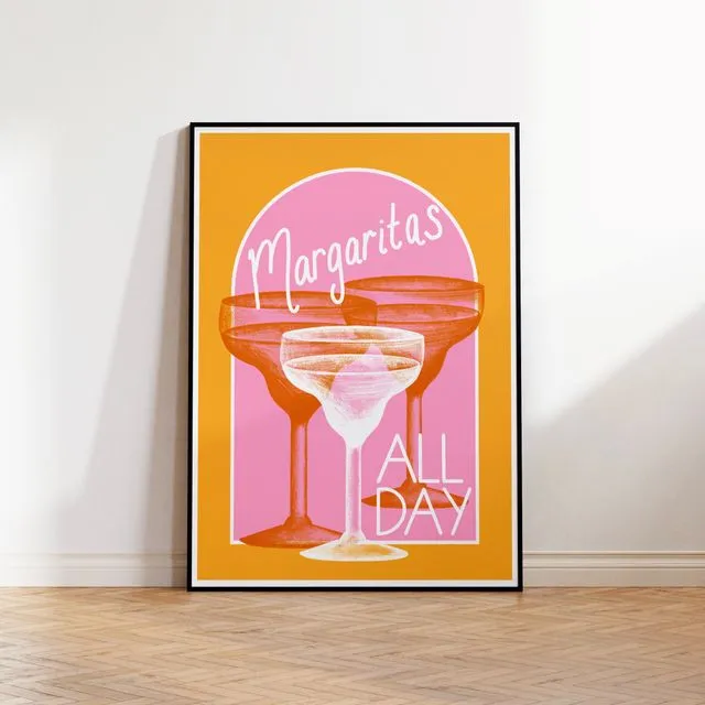 Margaritas All Day' Print