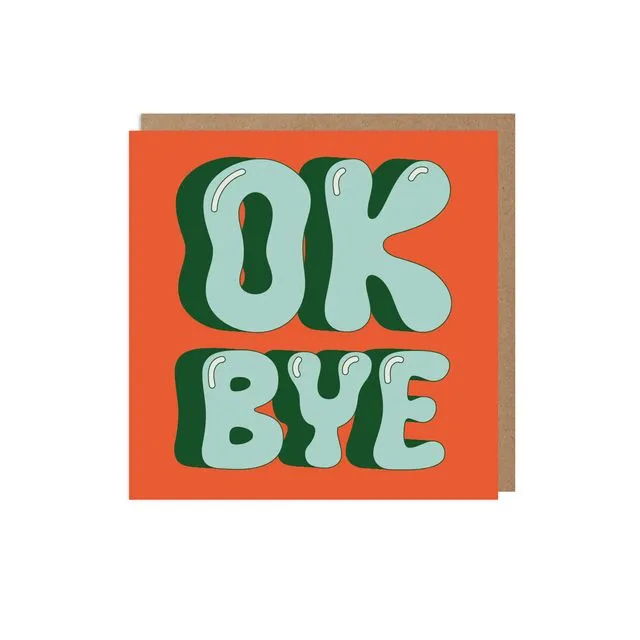 OK Bye Card Pack of 6