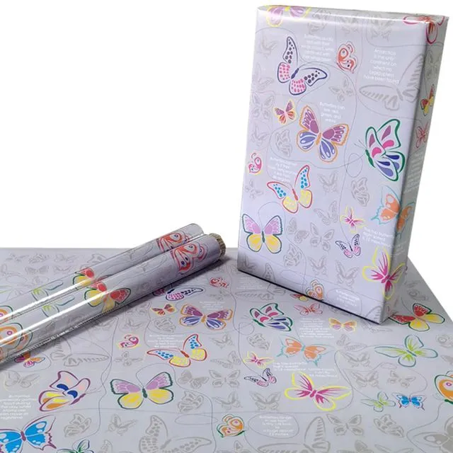 50 Butterfly gift wrapping papers for kids birthday theme party