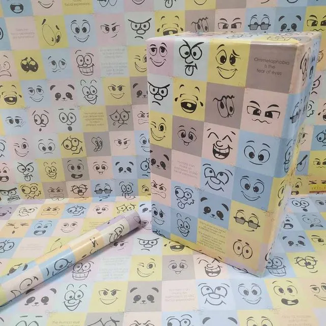 25 Gift Wrapping Papers with Expressive Emoji theme