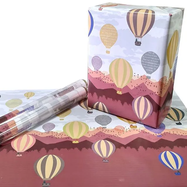 25 Gift Wrapping Papers with Hot Air Balloon Theme