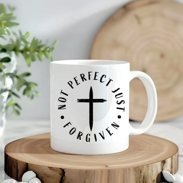 Not Perfect Just Forgiven Christian 11 oz Coffee Mug