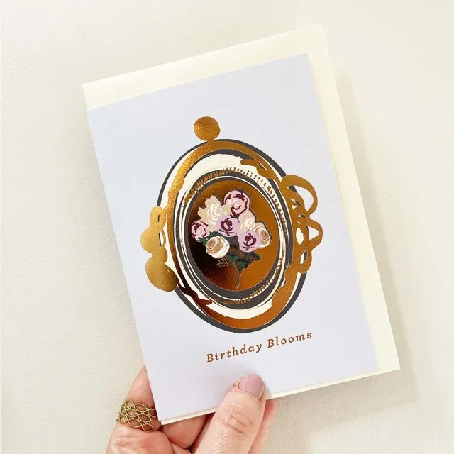 Birthday Blooms Bouquet  | Vintage Floral Birthday Card for Her