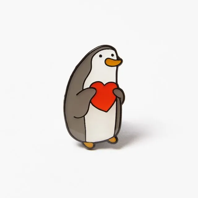 Enamel Pin Badge - Penguin In Love