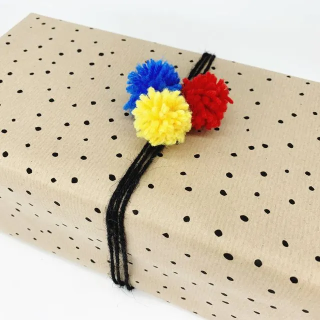 Dots Recycled Eco Kraft Wrapping Paper