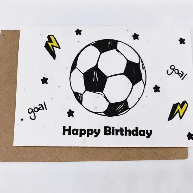 Plantable Greetings Card - Football Birthday