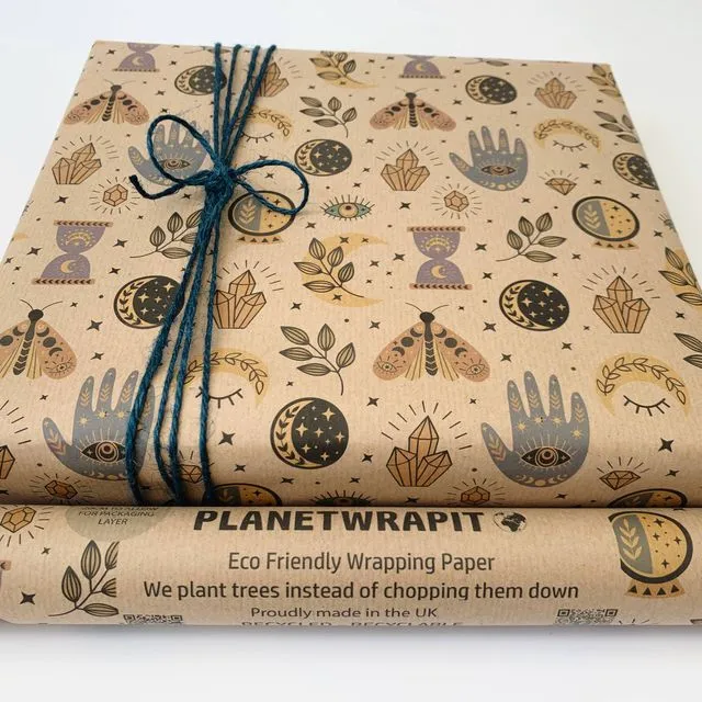 Spellbound Recycled Kraft Wrapping Paper Gift Wrap