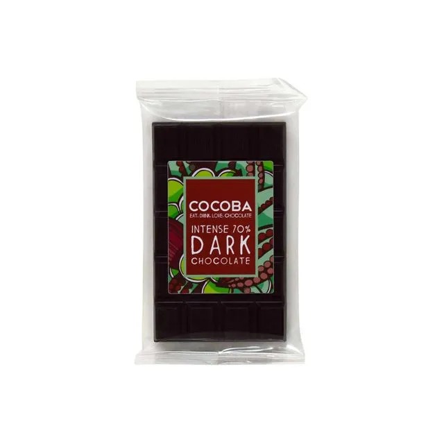 Intense 70% Dark Chocolate Mini Bar, case of 24