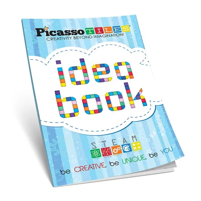 PicassoTiles Kids Idea Book w/ 90+ Structure Ideas for Magnet Buildings Tile Toy PT-IDEA