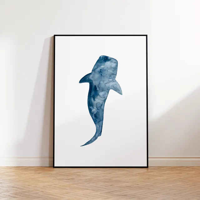 Whale Shark Watercolour Print