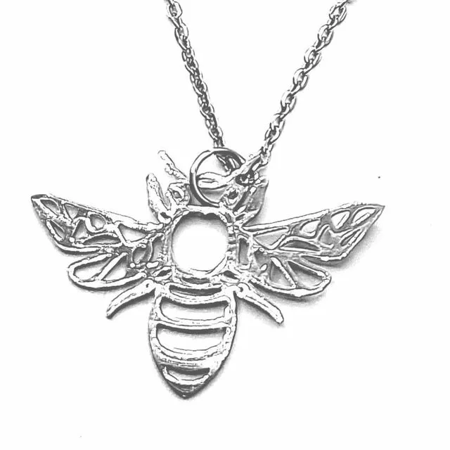 Bee Cutout Stainless Steel Necklace