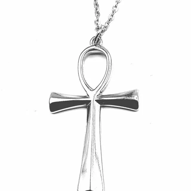 Large Ankh Stainless Steel Necklace