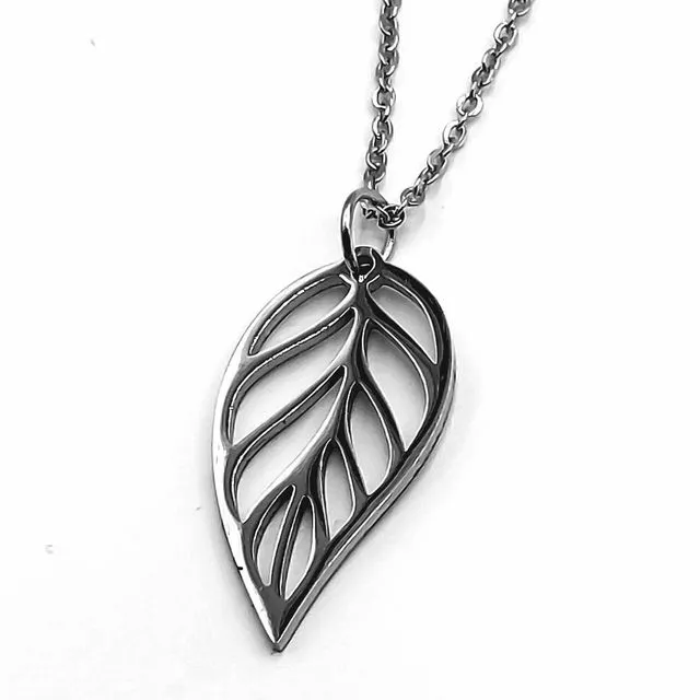Leaf Cutout Stainless Steel Necklace - Keepsakes