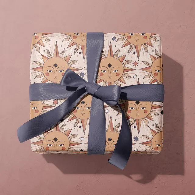 Tarot Sun Gift Wrap Sheet | Wrapping Paper | Craft Paper