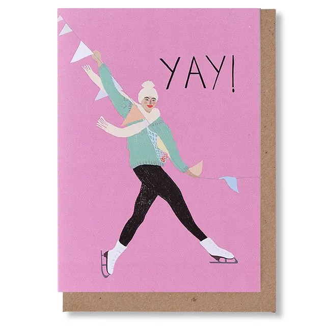 Celebratory Skate Greetings Card (Minimum Order of 24)