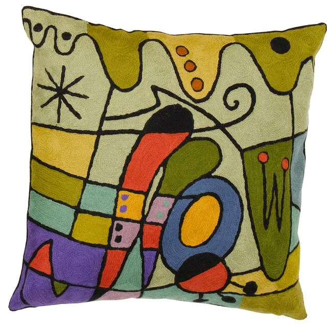 Zaida Kandinsky Purple Carnival Cushion Pillow Cover18"