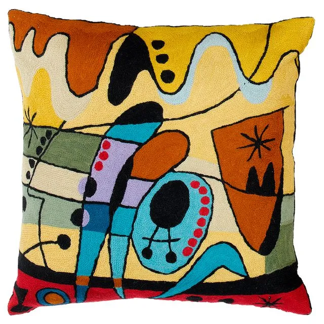 Zaida Kandinsky Red Carnival Cushion Pillow Cover18"
