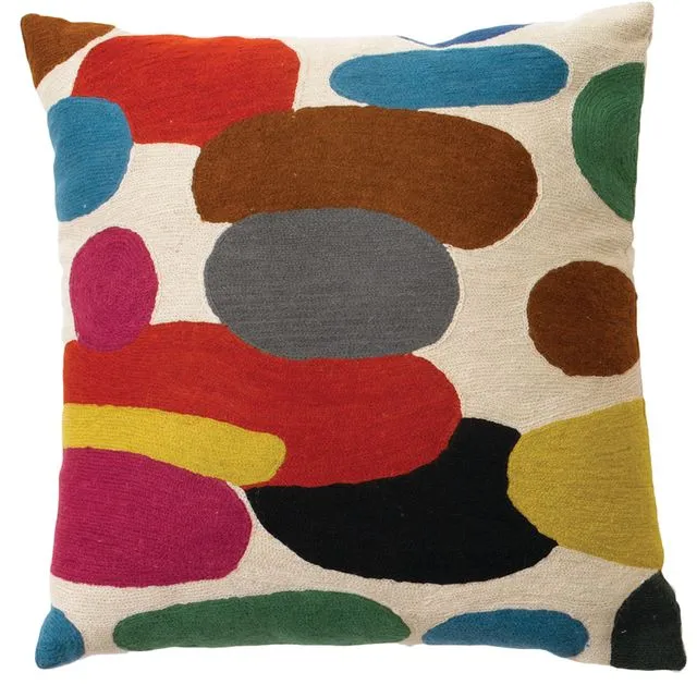 Zaida Multi Colour Pebbles Cushion Pillow Cover 18”