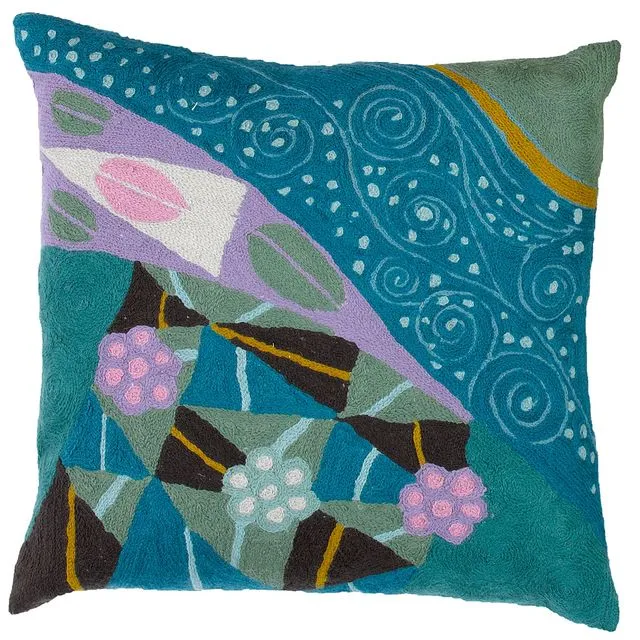 Zaida Klimt Peacock Cushion Pillow Cover 18"