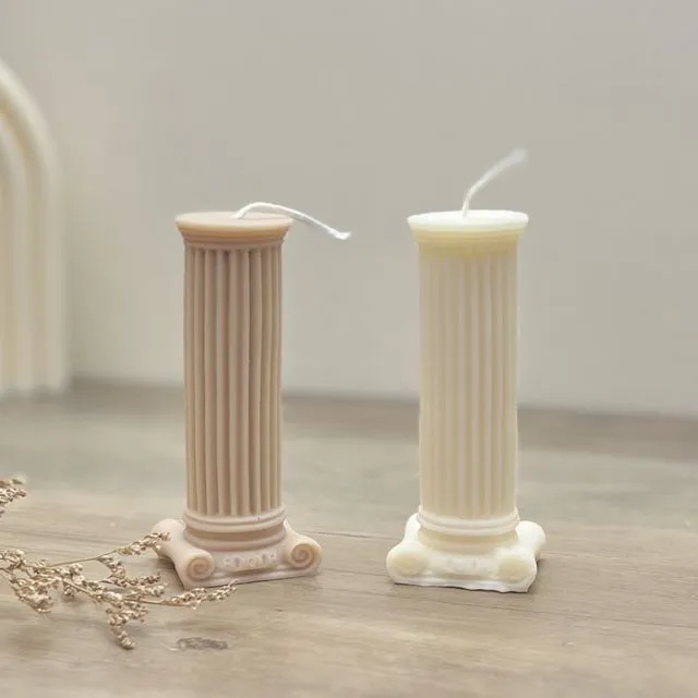 Roman Column Candle - Rome Architectural Taper Candles - Home Decor Gifts