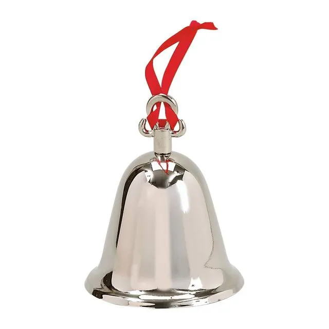 Bell W/ Red Ribbon, Np 3.25" Ht