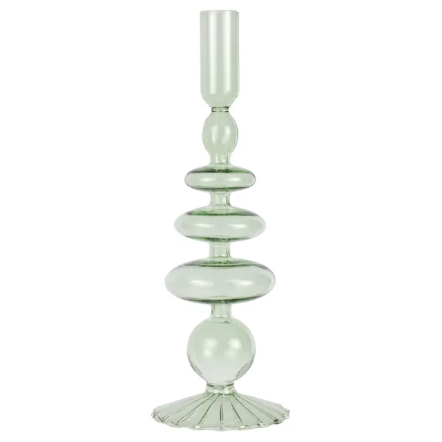 Green Glass Bubble Dinner Candle Holder (Copy)