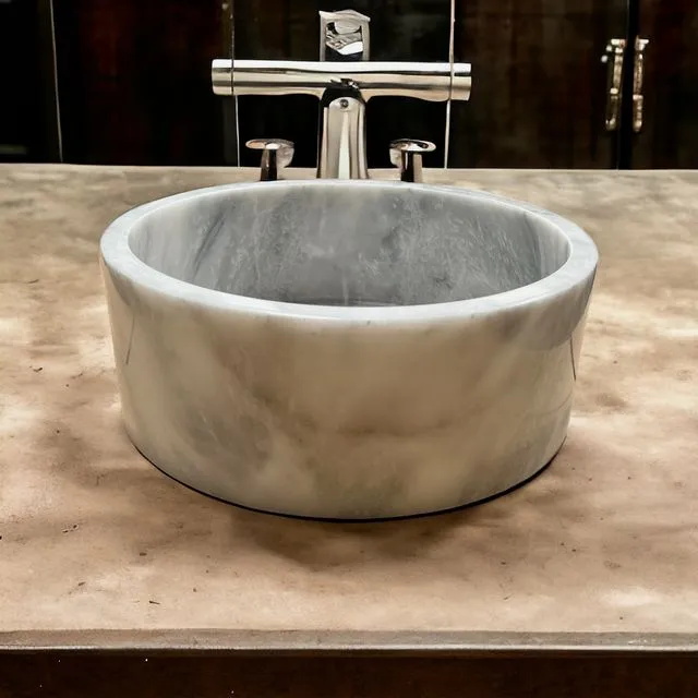 White Marble Bathroom Wash Basin