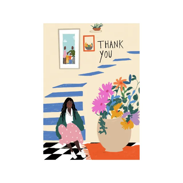 Thank You Stairs Greetings Card (Minimum Order of 24)