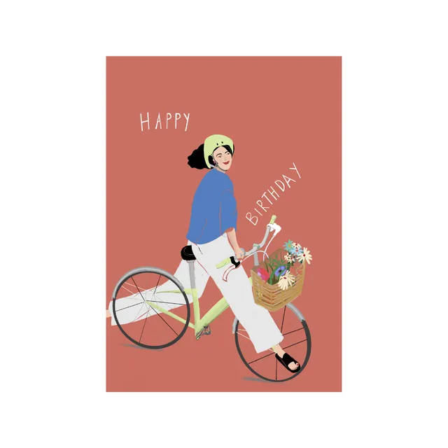 Birthday Cycling Greetings Card (Minimum Order of 24)