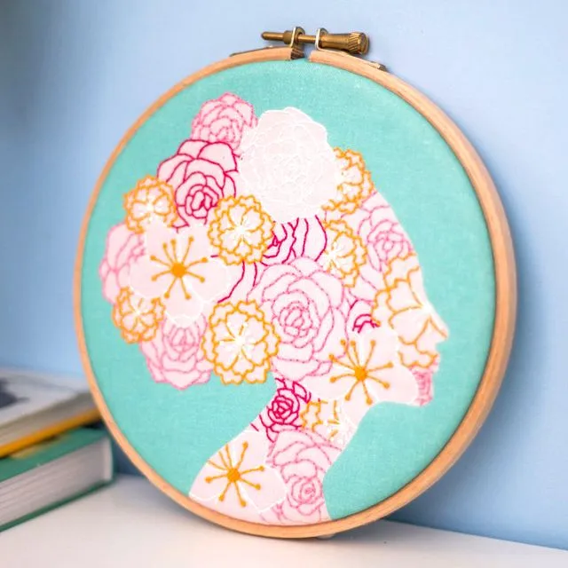 She Blooms Feminist Embroidery Craft DIY Kit