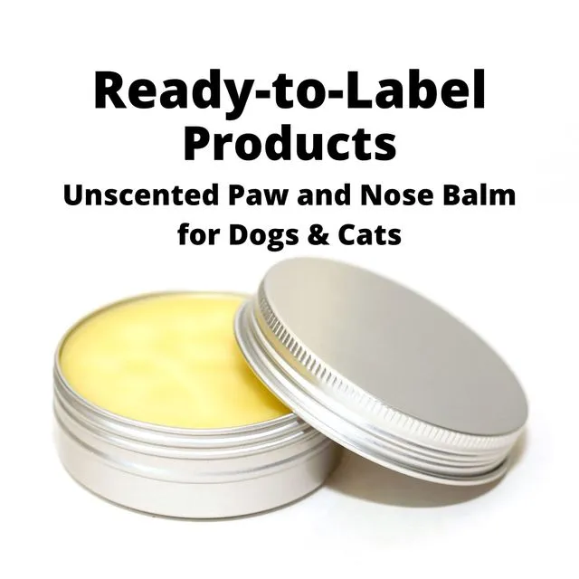 White Label Unscented Dog and Cat Paw Balm, Pet Paw Balm, Private Label
