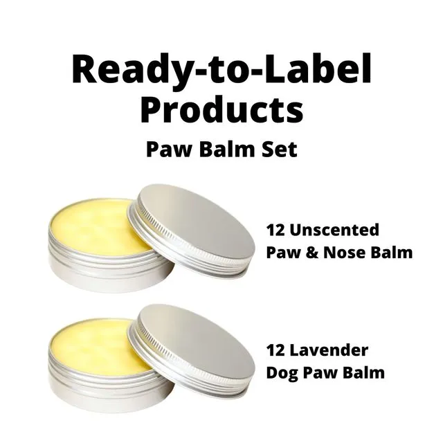 White Label Split Order Unscented & Lavender-scented Pet Paw Balm, Private Label