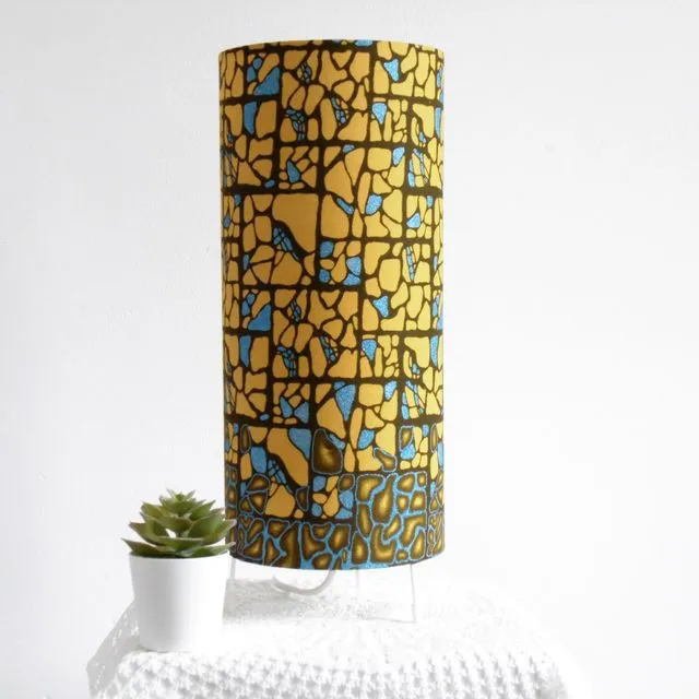 African Print Table Lamp - Bronze Shimmer