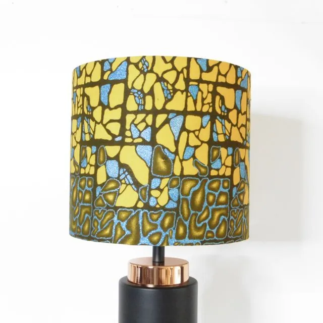 African Print Lampshade 15cm – Bronze Shimmer