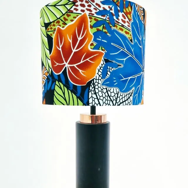 African Print Lampshade 20cm – Leaf