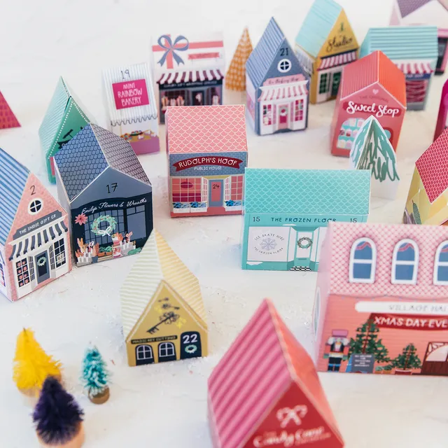 Merry and Bright Village Advent Calender DIY Crafty Project