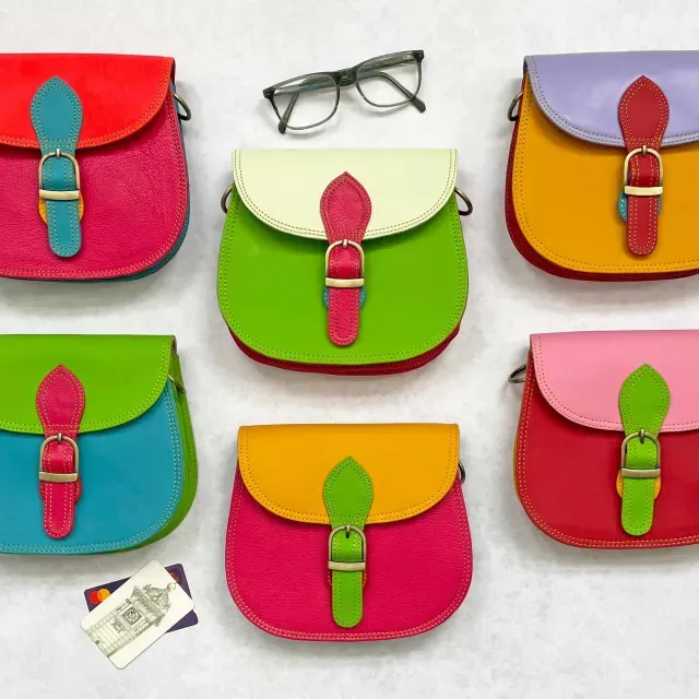 Multicoloured Saddle Crossbody Bag