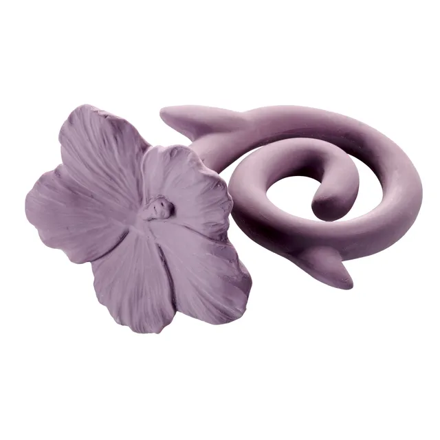 Natural rubber Teether Hawaiiflower - Purple