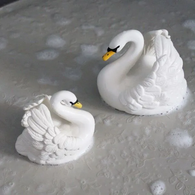 Natural rubber Bathtoy Swan - White- Large