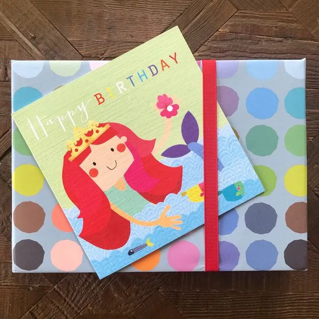MC21 Mermaid Happy Birthday Card