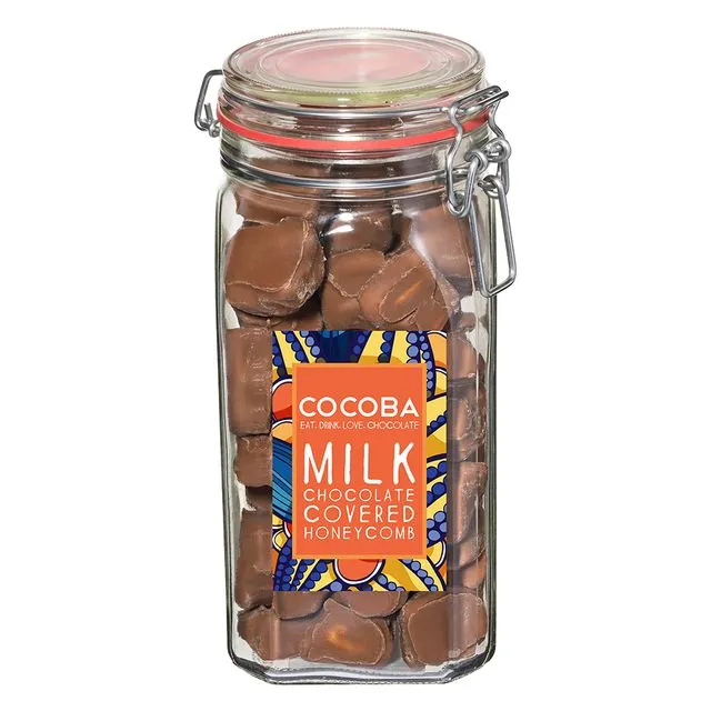 Milk Chocolate Covered Honeycomb Jar
