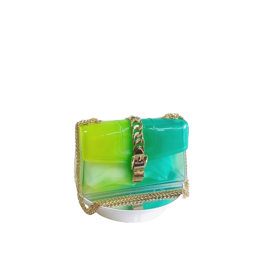 Girl's Small stylish colourful crossbody hand bags 5021 Green lime