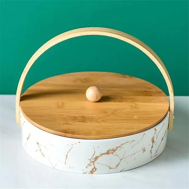 Ceramic Round Box With Lid
