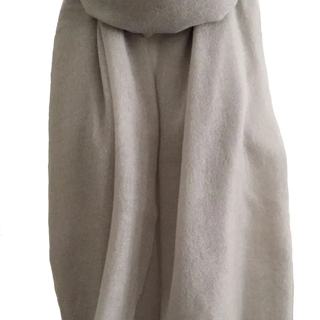 Cashmere scarf 1 ply 70 x 200 light grey