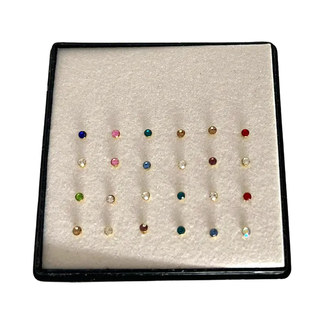 Nose Ring Collection Box, 24 Pieces